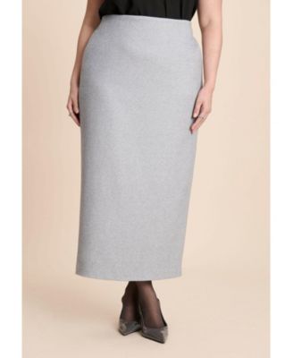 Women's Heathered Column Maxi Skirt