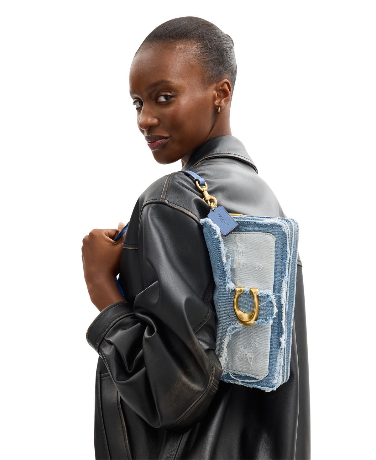 Coach Tabby Small Denim Patchwork Shoulder Bag 26