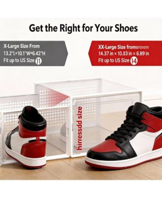 XX-Large Clear Stackable Shoe Storage Bins, Multi-Purpose, Durable ABS