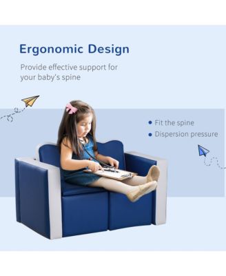 “Kids Convertible Sofa Table & Chair Set with Storage, 31-Inch”