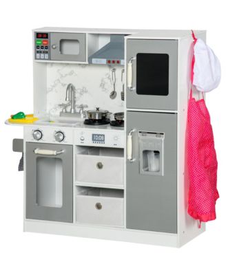 Kids Play Kitchen with Lights Sounds Ice Maker Role Play Set for Ages 3 to 6