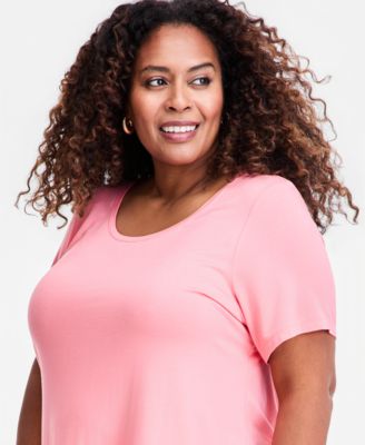 Plus Size Short-Sleeve Top