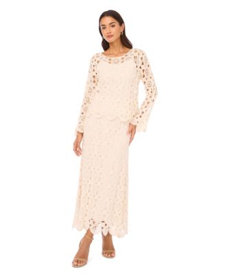 Women's Crewneck Flared Long Sleeve Top