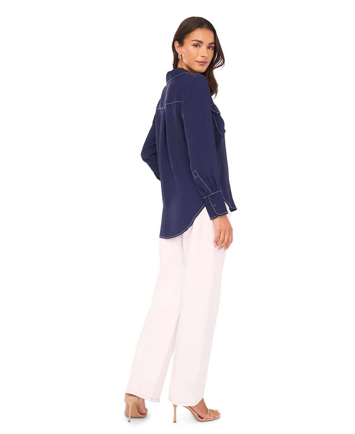 Vince Camuto Women's Curved Seam Straight Jeans view 4 — MAYCSS fashion products