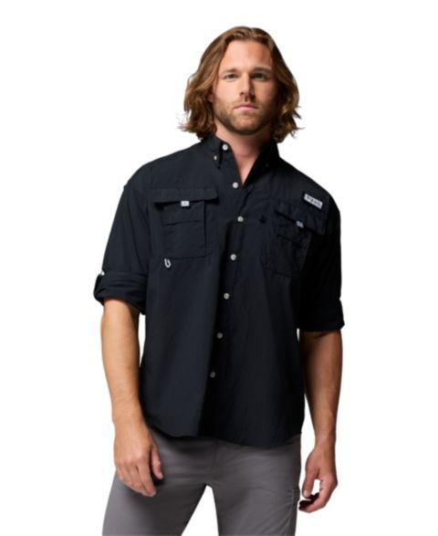 Мужская рубашка Columbia Bahama II Long-Sleeve, цвет: Чёрный