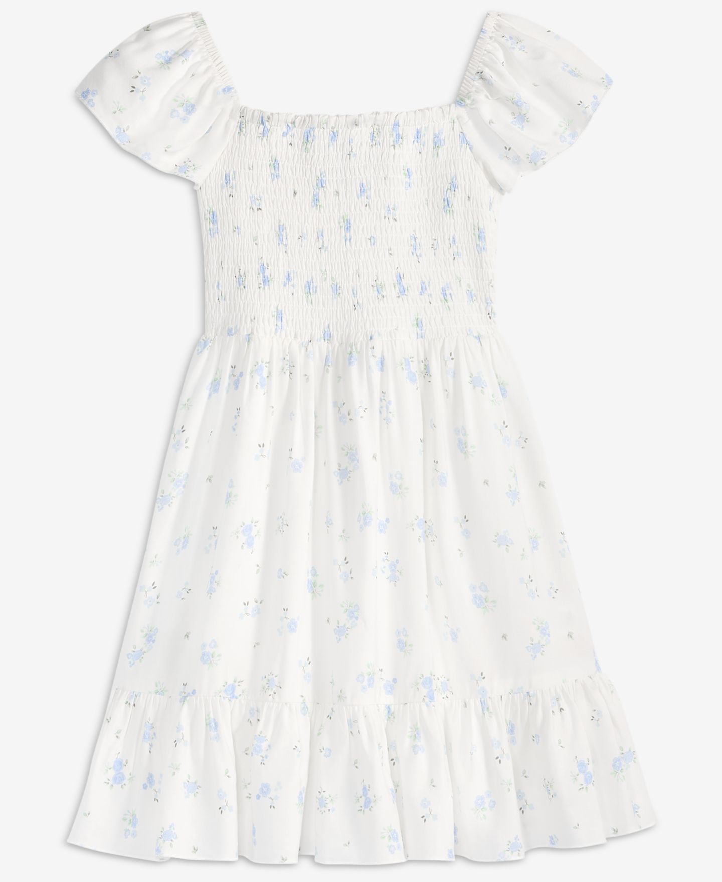 Платье With Jules Short-Sleeve Smocked-Bodice Dress для девочек, цвет: Розовый — фото 3