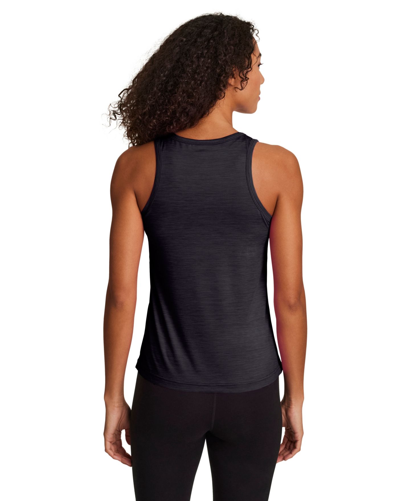 Женский топ Reebok Marled Crewneck Performance Tank Top, цвет: Чёрный меланжевый тёмный — фото 6