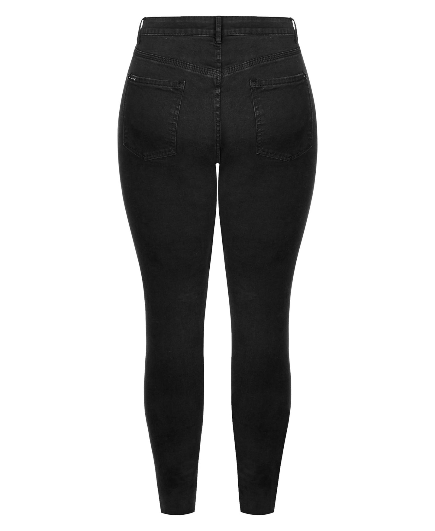 Женские джинсы CITY CHIC Plus Size Rock N Roll Skinny Jean, цвет: Чёрный — фото 7