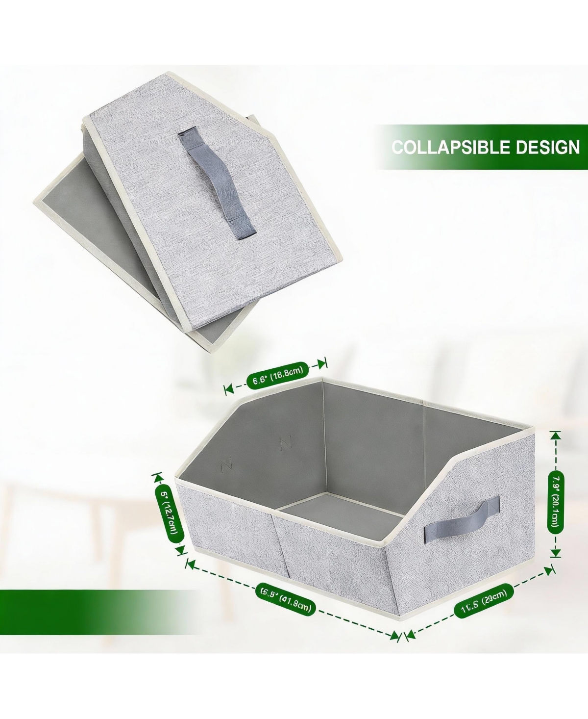 Yigii Large Collapsible Fabric Storage Bins with Handles for Clothes Towels