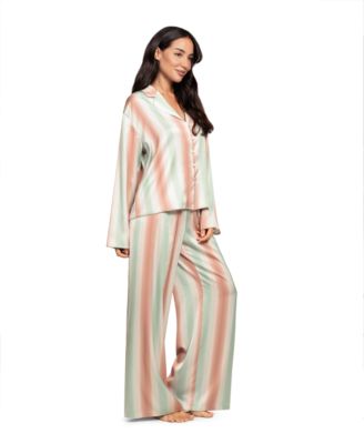 Women's Collared Sleep Top & Pants, 2-Piece Set