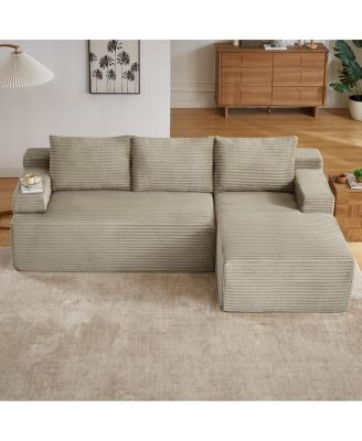 L-Shaped Cloud Sectional Sofa, Camel