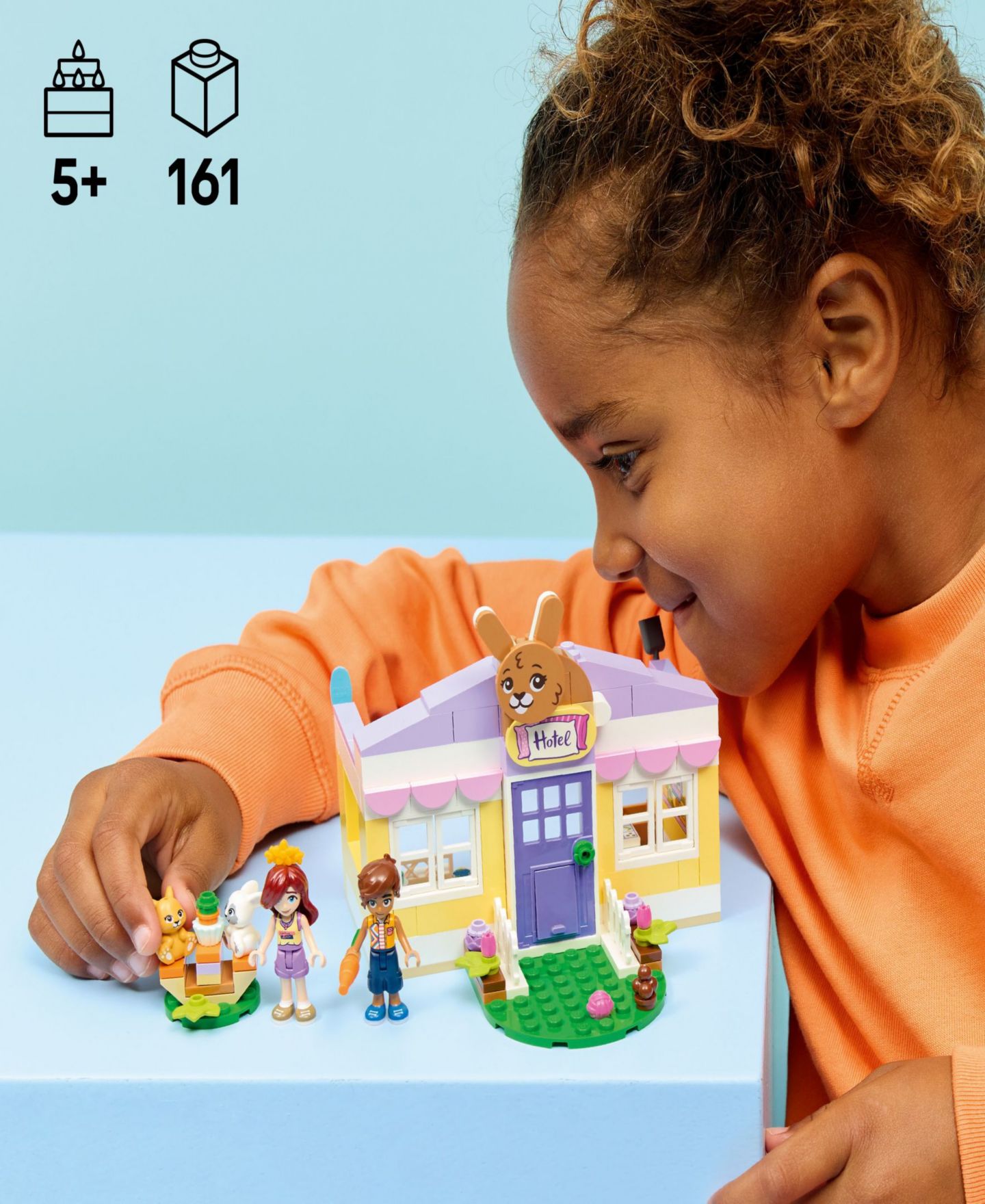 Детские конструкторы LEGO® Friends Heartlake City Bunny Hotel Building Toy 42679, 161 Pieces — фото 2