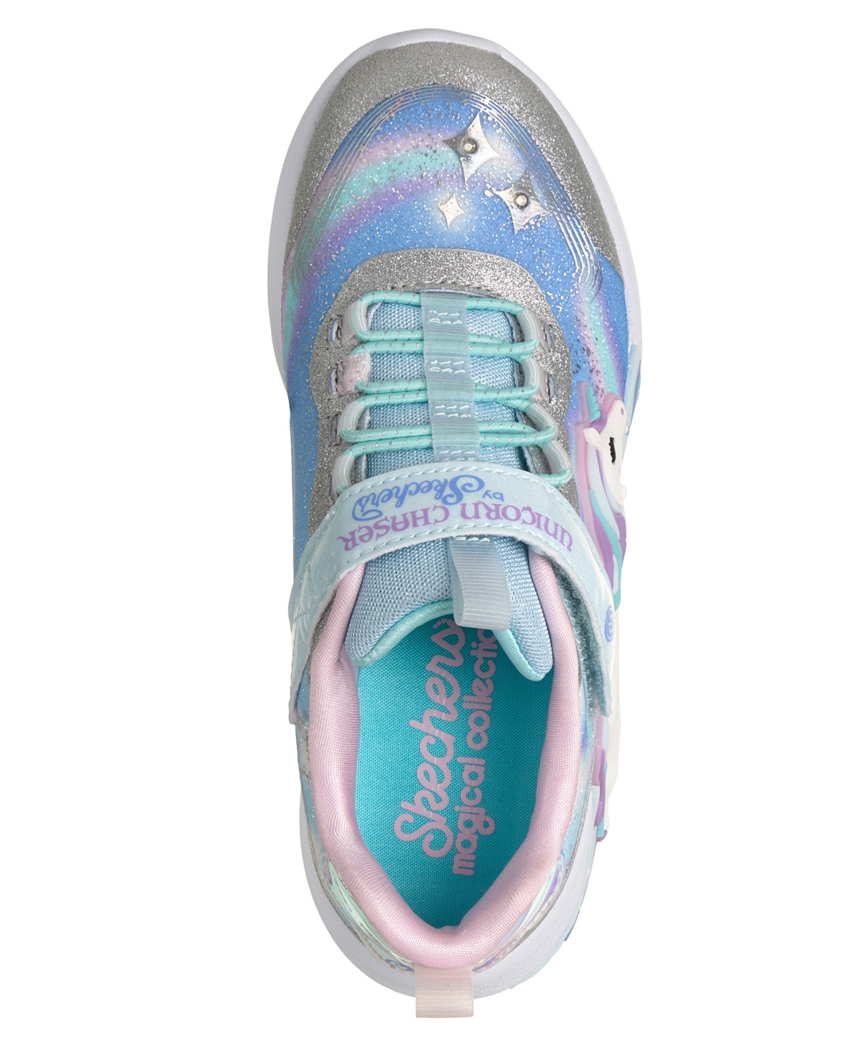 Skechers Little Girls S-Lights: Unicorn Chaser Stay-Put Closure Light-Up Casual Sneakers from Finish Line
