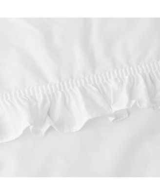 Ellis Home Classic Narrow Ruffle 2-Piece White Color Rod Pocket Curtain Panel, 80" X 72"