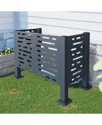 LUCKY ONE 3ftx2ft Air Conditioner Fence Metal Privacy Fence Cover with 3- Fence Panels
