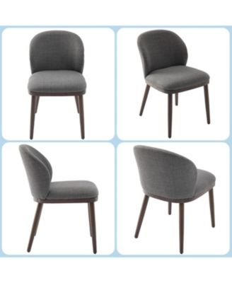 Dining Chair Set of 6,Modern Upholstered Kitchen Chairs with Ergonomic Back Support
