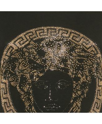 Women's Black Medusa Rhinestone Jersey T-Shirt