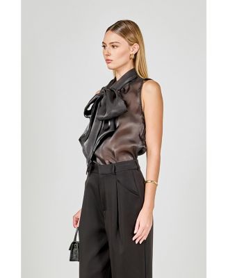 Women's Organza Sleeveless Top