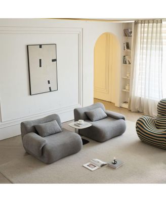 High-Density Sponge Sherpa Fabric Modular Compression Sofa