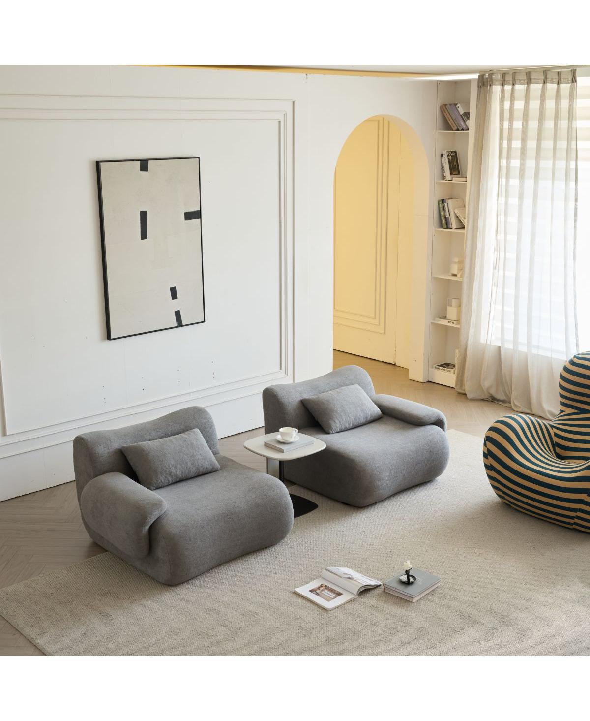 Streamdale Furniture High-Density Sponge Sherpa Fabric Modular Compression Sofa