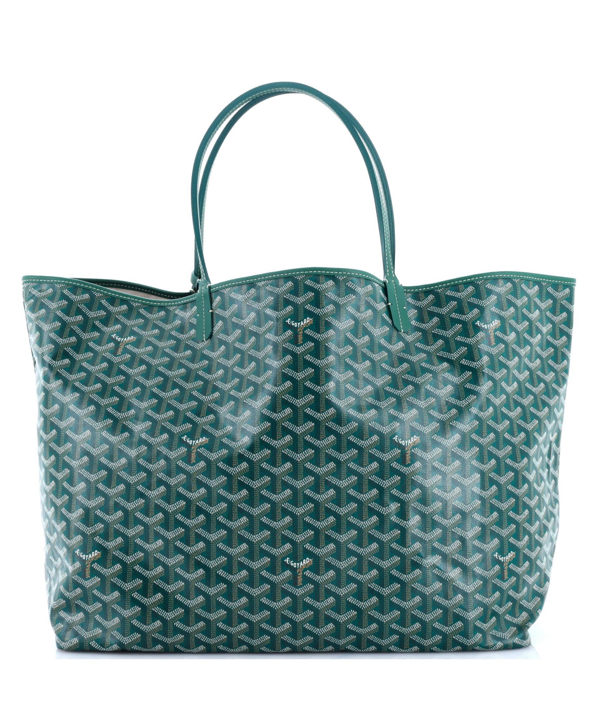 Pre-Owned Goyard Gm Saint Louis Tote Coated Canvas - Green