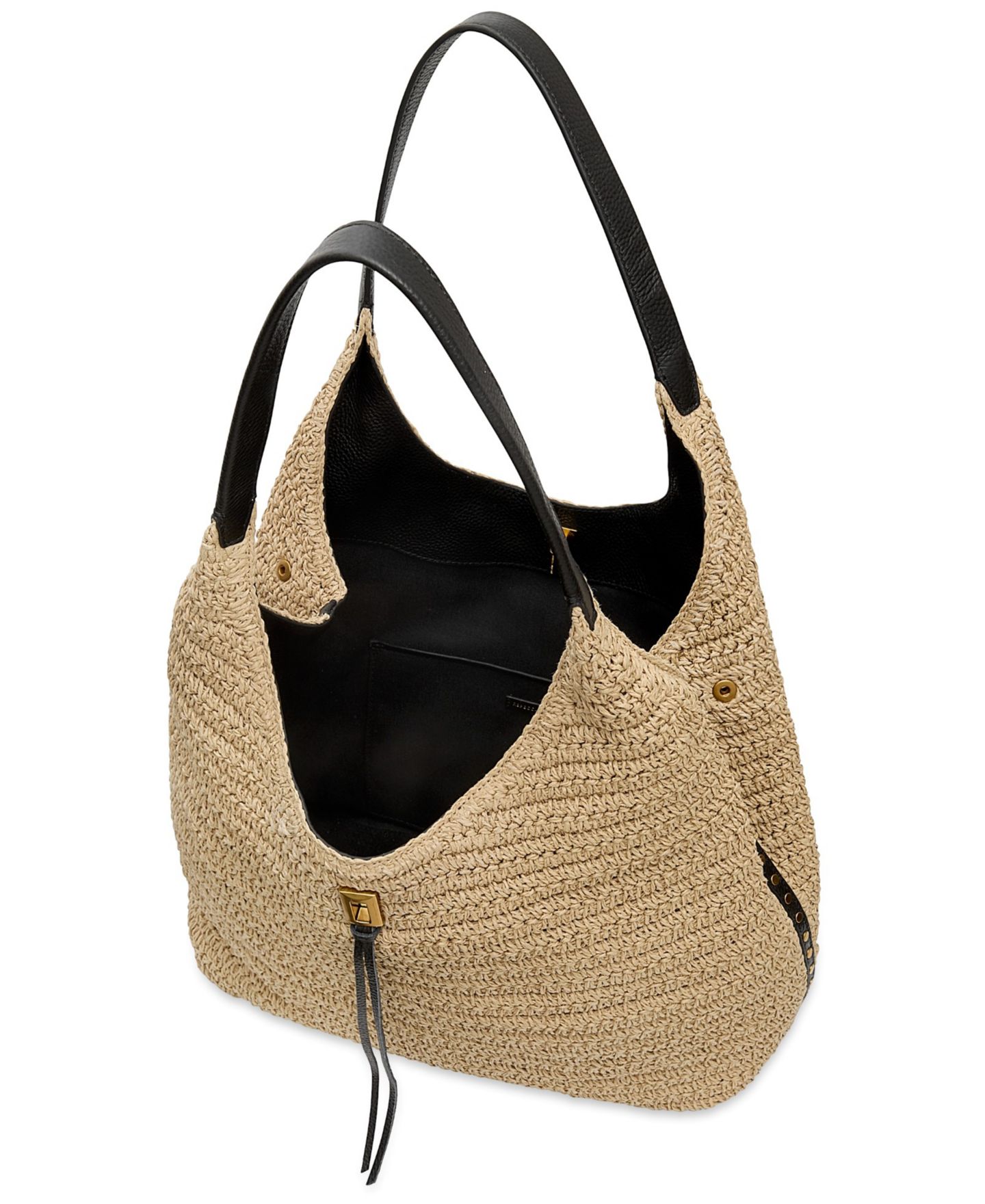 Женская сумка Rebecca Minkoff Darren Signature Carryall Large, цвет: Натуральный / Чёрный — фото 4