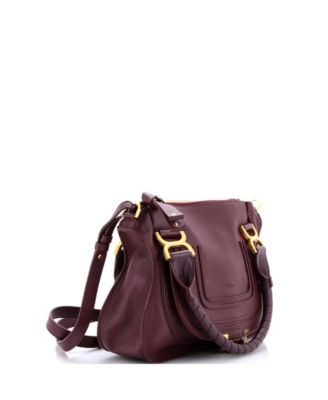 Small Marcie Satchel Leather