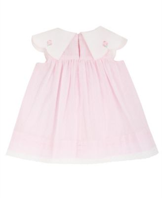 Baby Girls' Scallop Flower Embroidered Sleeveless Dress and Panty, 2-Piece Set