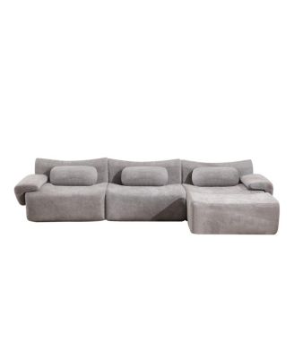 Modular Combination Armchair, Extra-Large Chenille Deep-Seat (3+1-Seater)