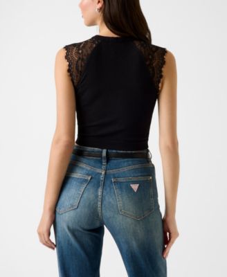 Women's Millie Seamless Lace Sweater Crewneck Top