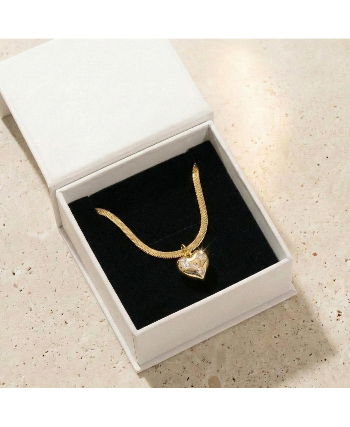 Joey Baby Golden Heart Pendant Necklace