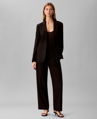 Women's Notch Lapel Cinched Blazer