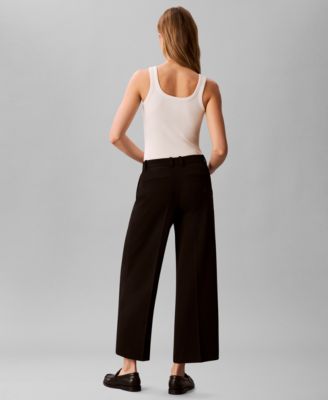 Women's High Rise Cropped Wide Leg Pants