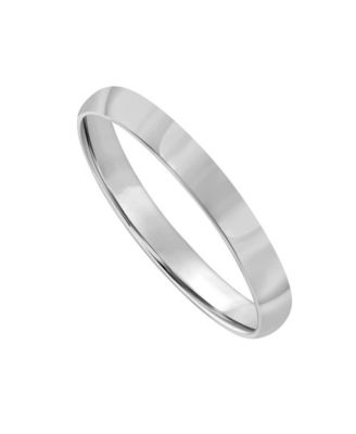 Men's 3mm Low Dome Wedding Band Ring in 10k Gold or 10k White Gold