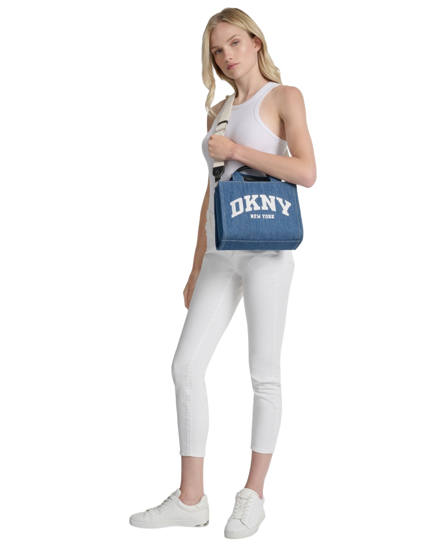 Женская сумка DKNY Hadlee Small Zipper, цвет: Джинсовый — фото 6
