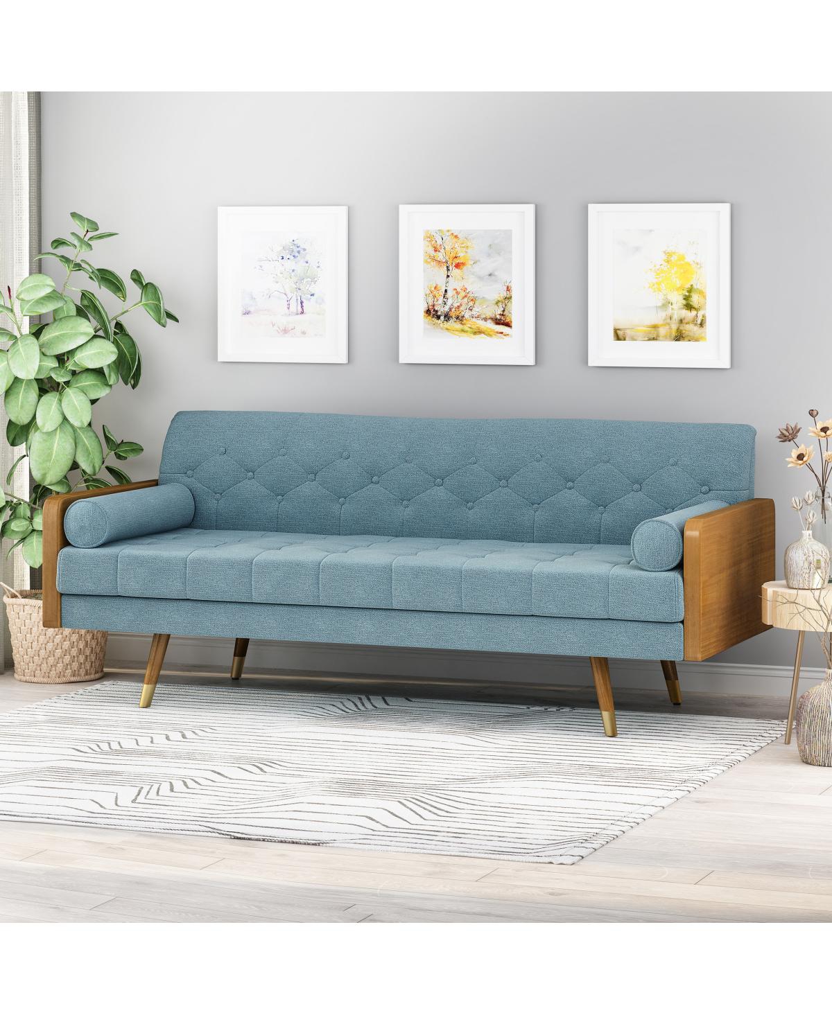 Streamdale Furniture Aidan Mid Century Modern Tufted Fabric Sofa