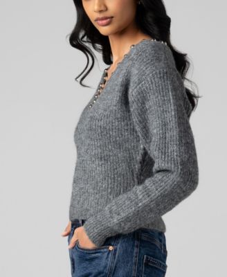 Women's Morning Dew Faux-Pearl Sweater