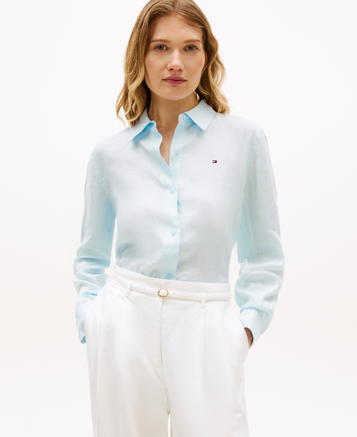 Tommy Hilfiger Women's Button-Up Shirt - Keepsake Blue