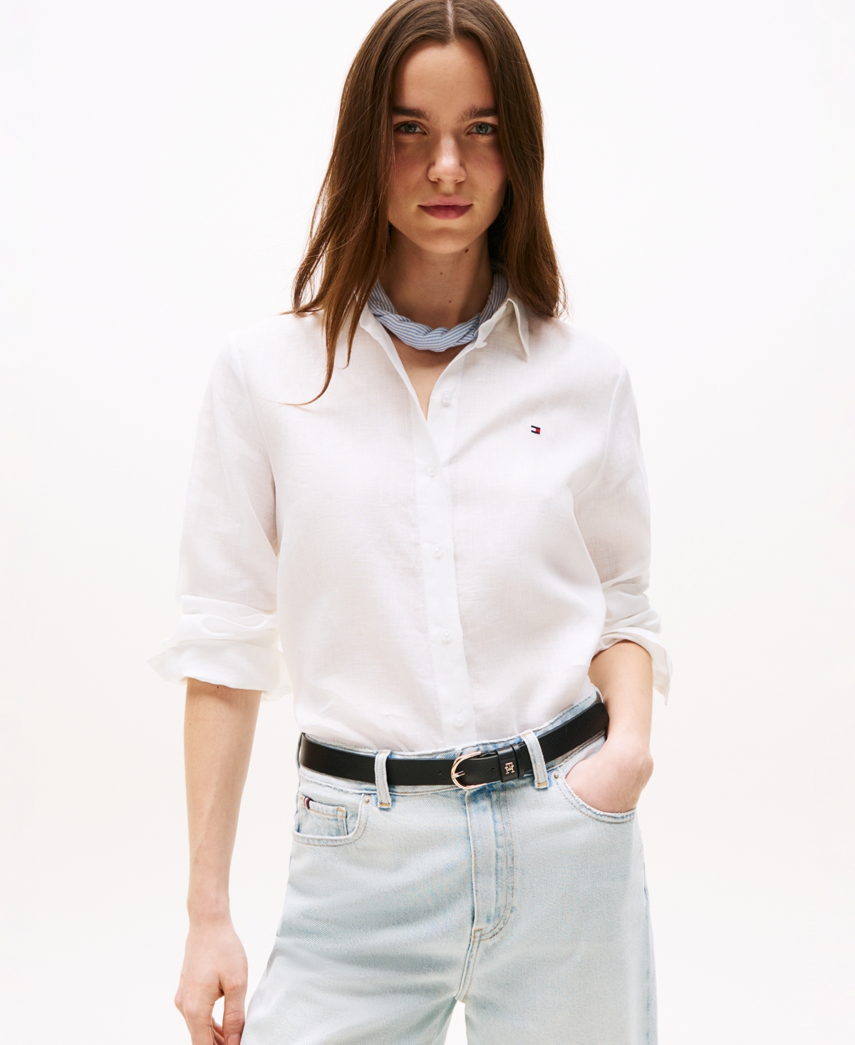 Tommy Hilfiger Women's Button-Up Shirt - Tommy Hilfiger Optic White