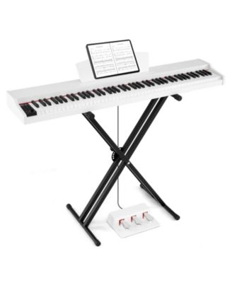 88-Key Keyboard Piano Set with Adjustable Stand and 2 Keyboard Mode 2 Speakers