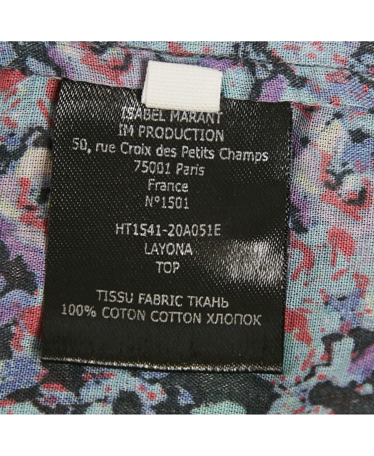 Pre-Owned Isabel Marant Women's Etoile Blue Floral Print Cotton Layona Blouse