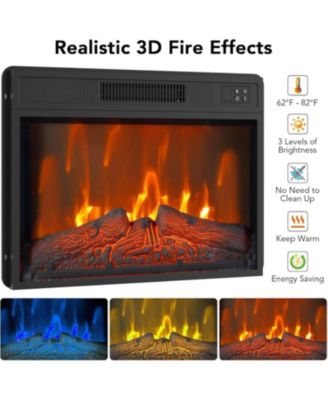 Electric Fireplace TV Stand for up to 65", Entertainment Center with 23" Electric Fireplace Remote Control, TV Console Stand Cabinet