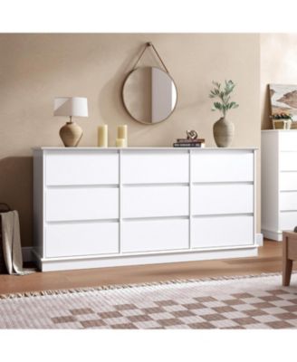 9-Drawer Dresser for Bedroom, Large Double Chest of Drawers with Deep Storage & Wide Top