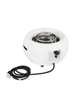 40000 BTU Patio MGO Propane Fire Pit White Round Design Adjustable Flame No Assembly Required