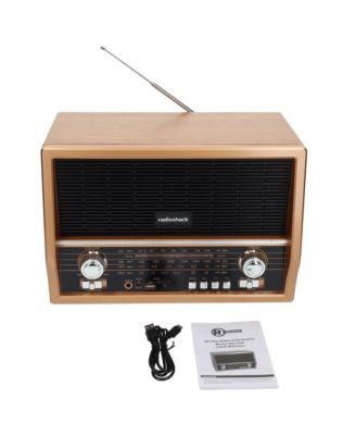 Retro AM/FM/SW Vintage and Classic Radio Antique Style, Bluetooth, USB/microSD, Rechargeable Battery – 4001800