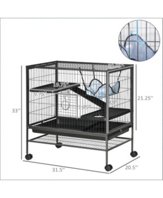 Mobile Cat Hutch - Secure Outdoor Wooden House on Wheels