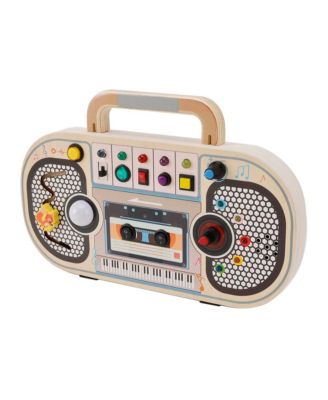 Interactive Light & Sound Busy Board for Toddlers, Montessori Toy with 5 Musical Switches & Games