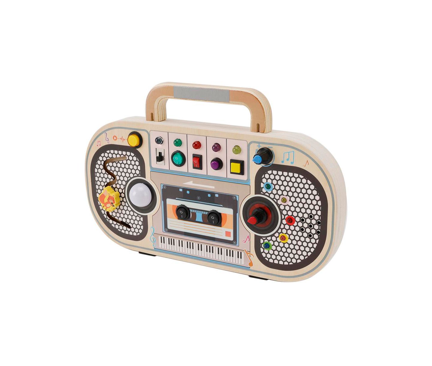 Детская игрушка Bruce & Shark Interactive Light & Sound Montessori Busy Board, Ages 1+, цвет: Коричневый — фото 1