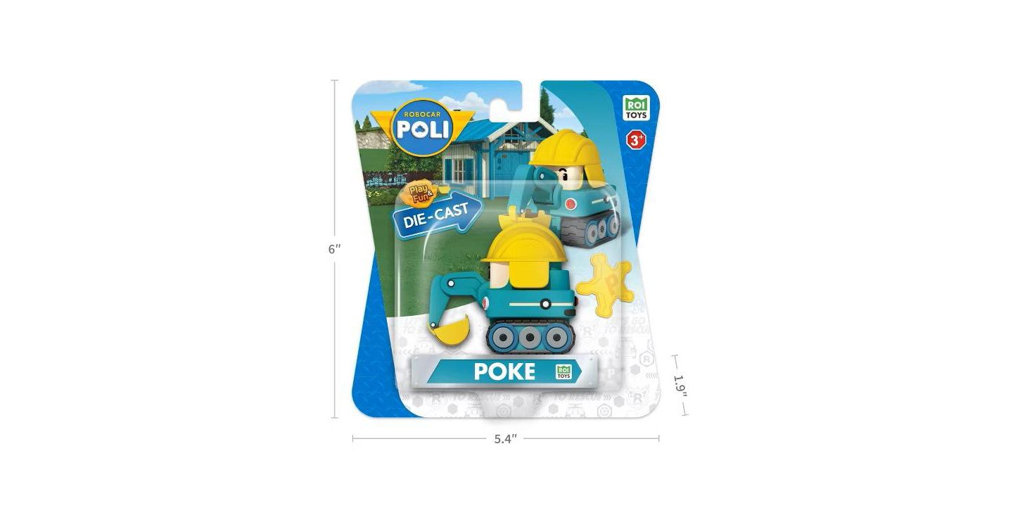 Детская игрушка Robocar Poli Poke Die-Cast Excavator Toy — фото 4
