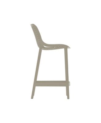 Mykonos Taupe Outdoor Patio Stool, Set of 4